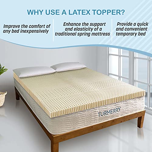 King Size 3 inch Organic Latex Mattress Topper S69456