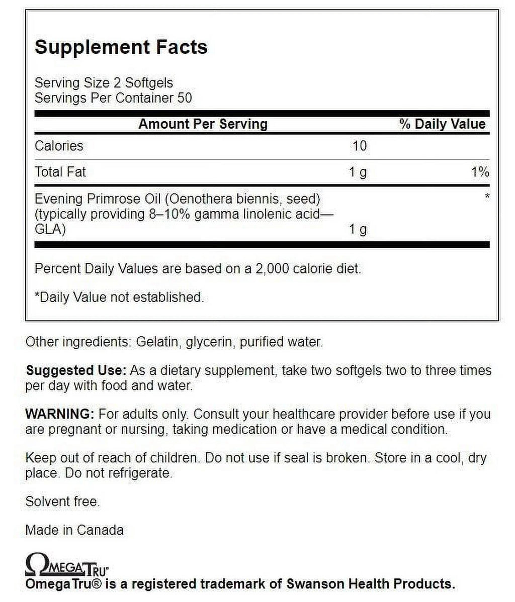 Evening Primrose Oil 500 mg 100 Sgels 2 Pack J53058