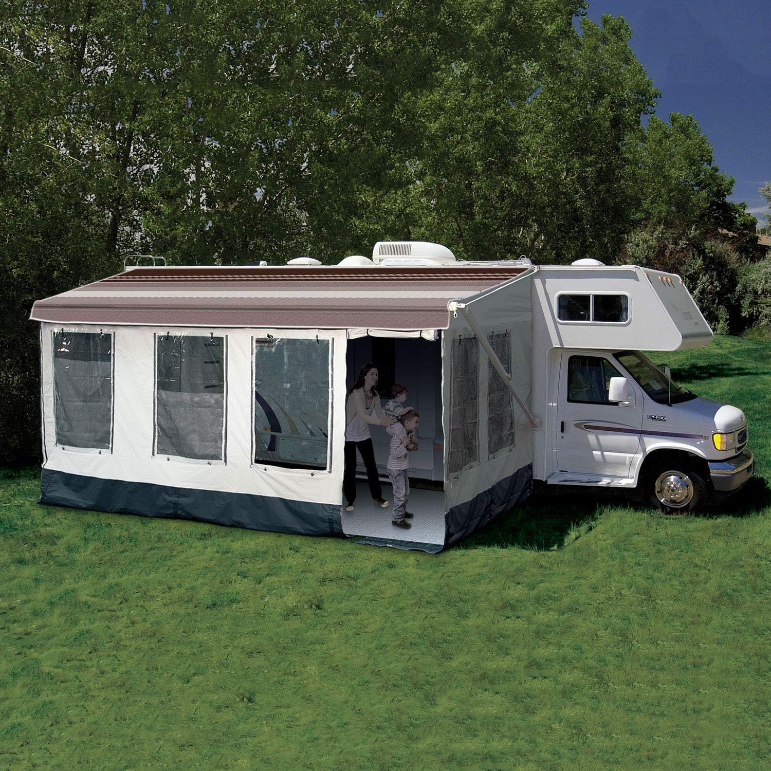 Gray with Dark Gray Trim RV Awning Room K5500