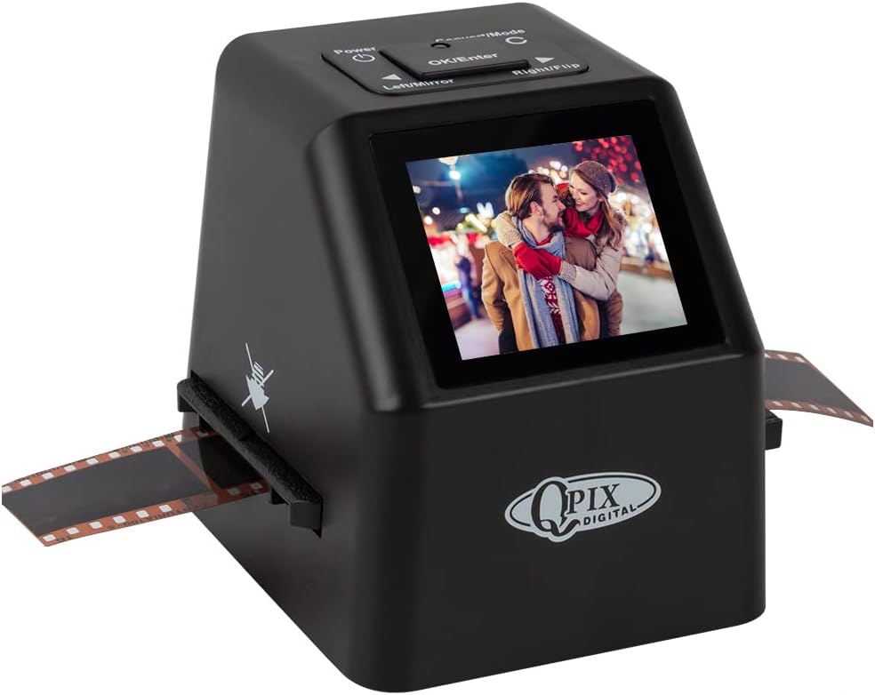 Digital Film & Slide Scanner, Converts 35 mm, 126, 110, Super 8 Film Negatives & Slides to JPEG Images (Black) P706410