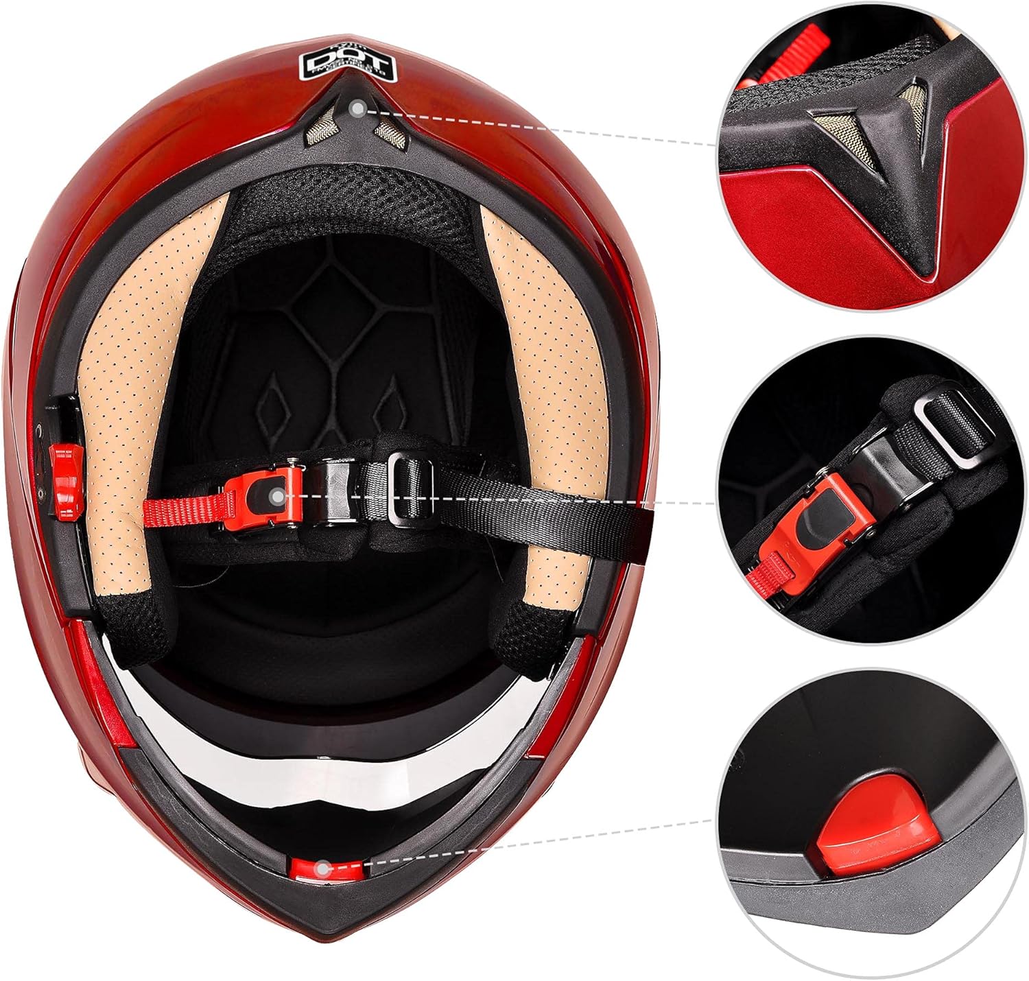 Full Face Bluetooth Motorcycle Helmet Flip Up Modular Helmet Dual Visors R95868