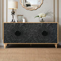 Black+White Wood Sideboard Buffet Cabinet with Storage S627