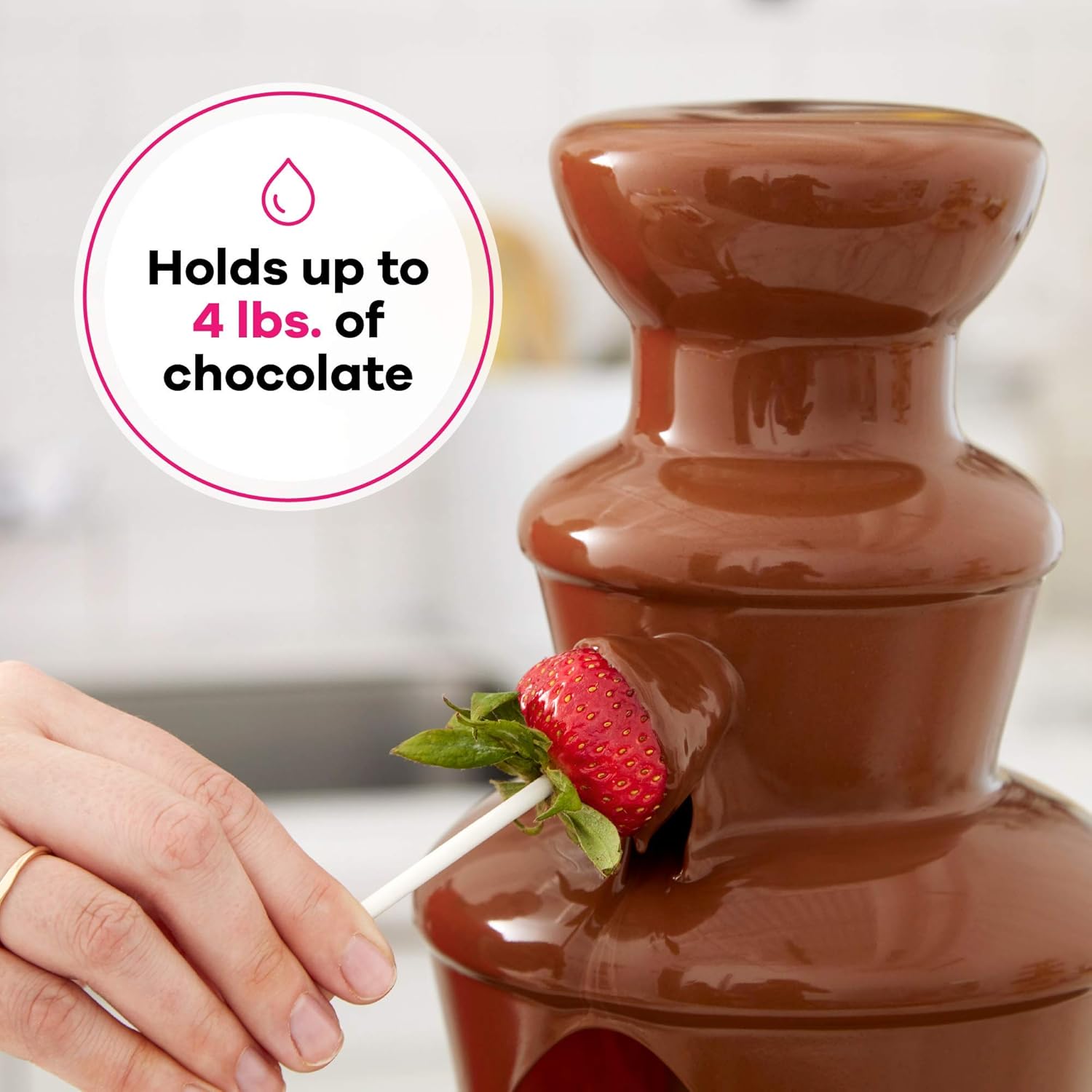 Chocolate Fountain, 3-Tier, 16-Inches Tall, 4-lb Capacity O8328