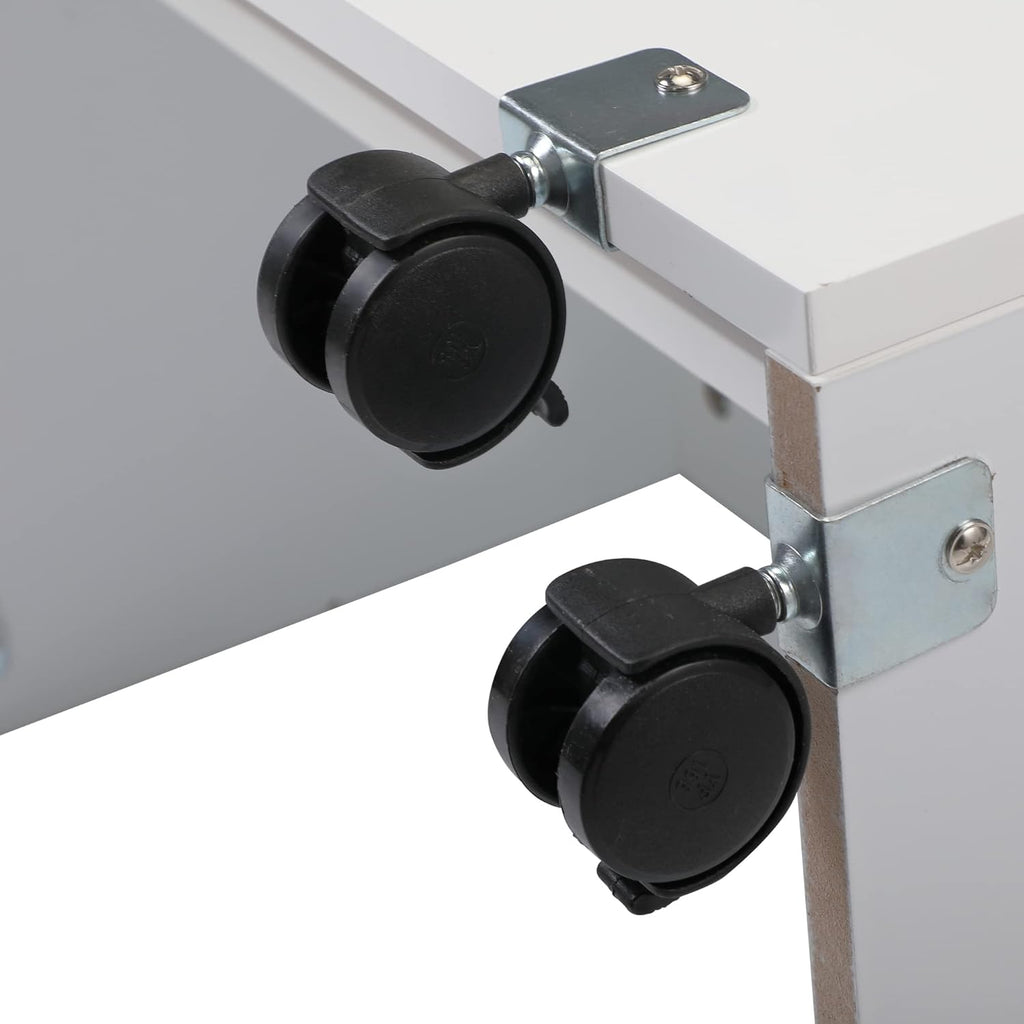 White Foldable Sewing Table with Storage Z76810
