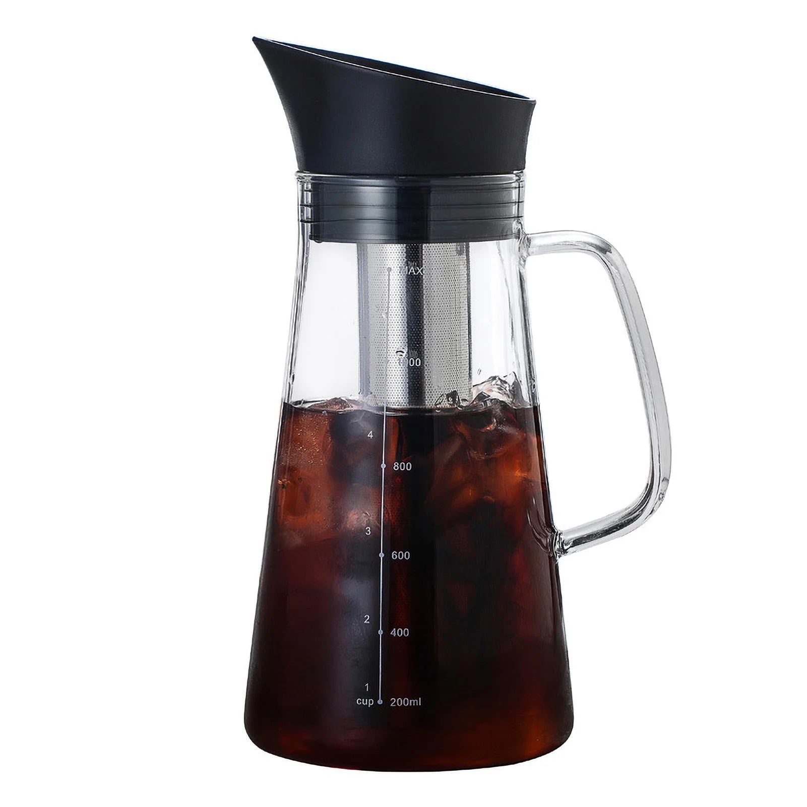 Cold Brew Coffee Maker Glass Stainless Steel Airtight Kettle Y381308