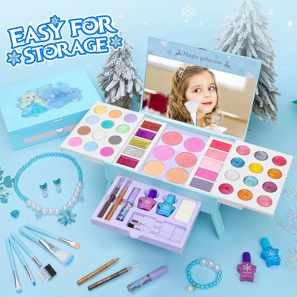 60pcs Princess Makeup Vanity Kit with Pretend Play Cosmetics O28081