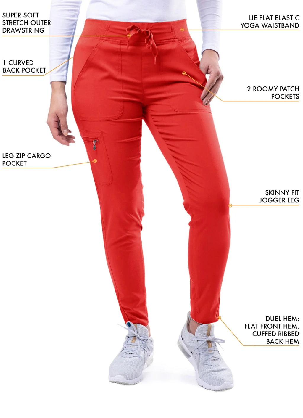 Modern V-Neck Scrub Top & Yoga Jogger Scrub Pants V3736