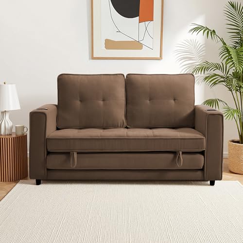 Dark Blue Convertible Sleeper Sofa O795
