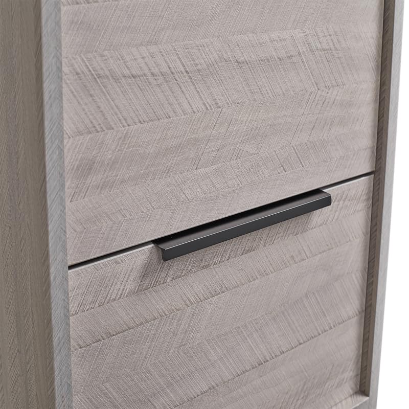Antique Gray 2-Drawer Wooden Nightstand M122535