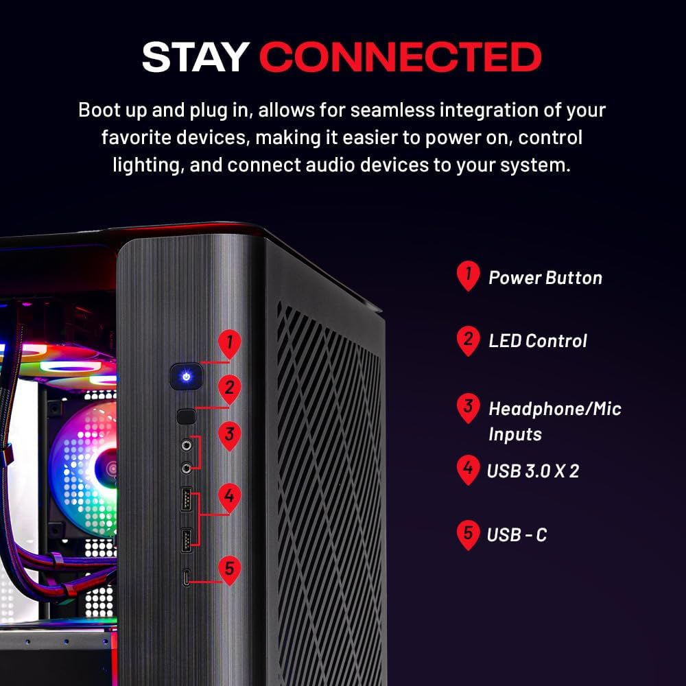 Ryzen 7 7700X RTX 4070 Ti Super 16GB 1TB Gen4 SSD 32GB DDR5 RAM 750W Gold PSU Gaming PC Desktop M266240