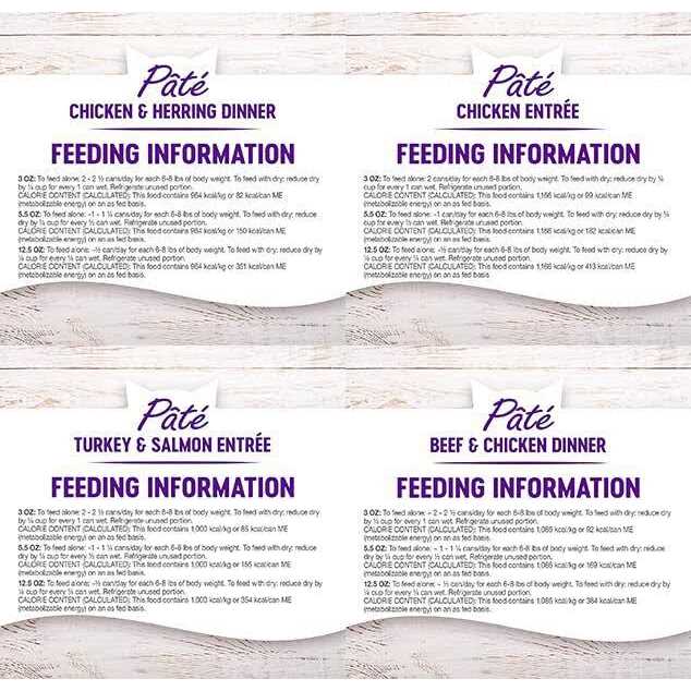 12 Pack Canned Cat Wet Food Pate Variety Pack T423