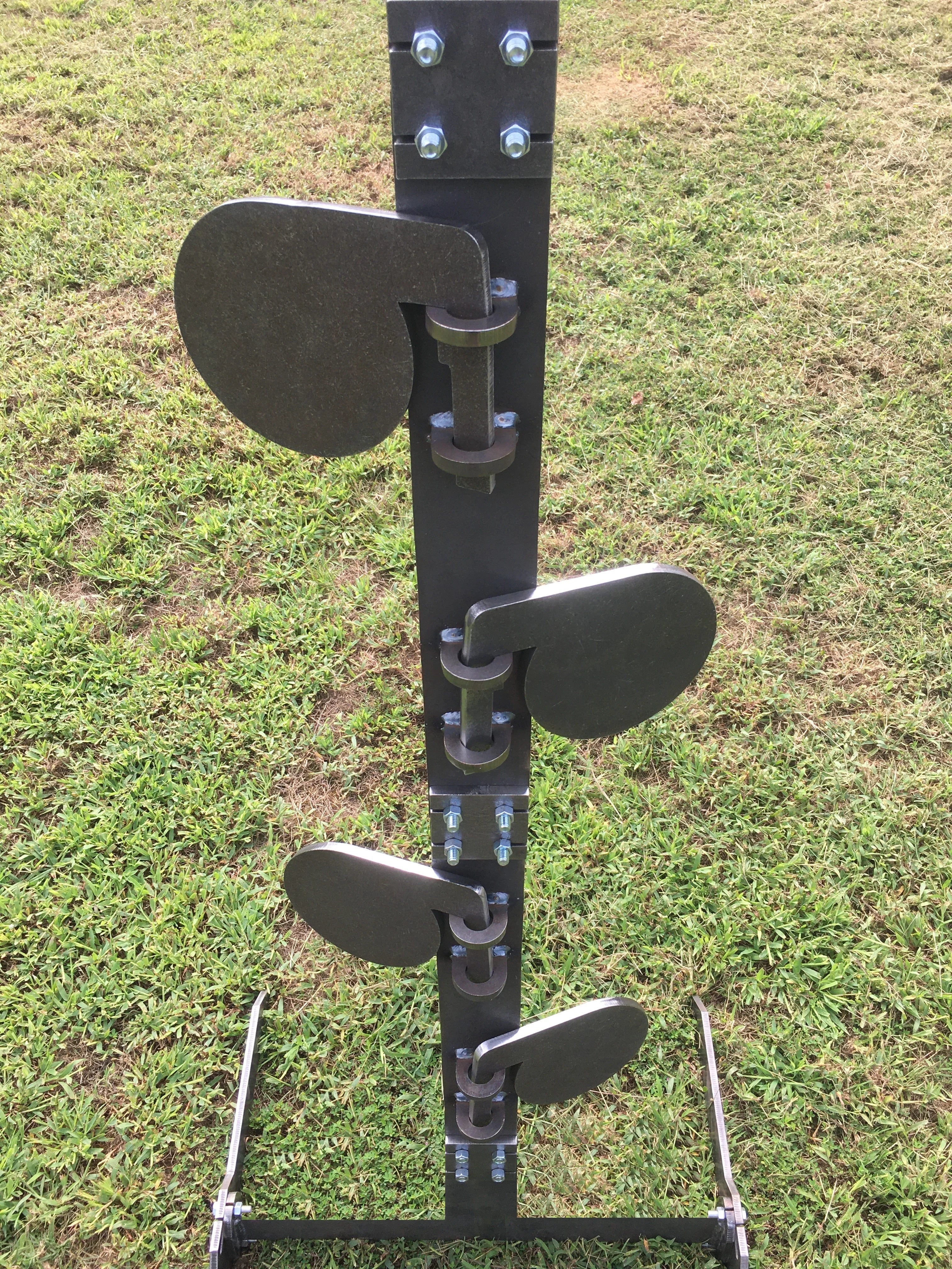 6ft Tall Steel Shooting Reactive Target with AR500 Paddles E3049