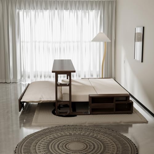 Beige Velvet Convertible Sleeper Sofa Bed V753183