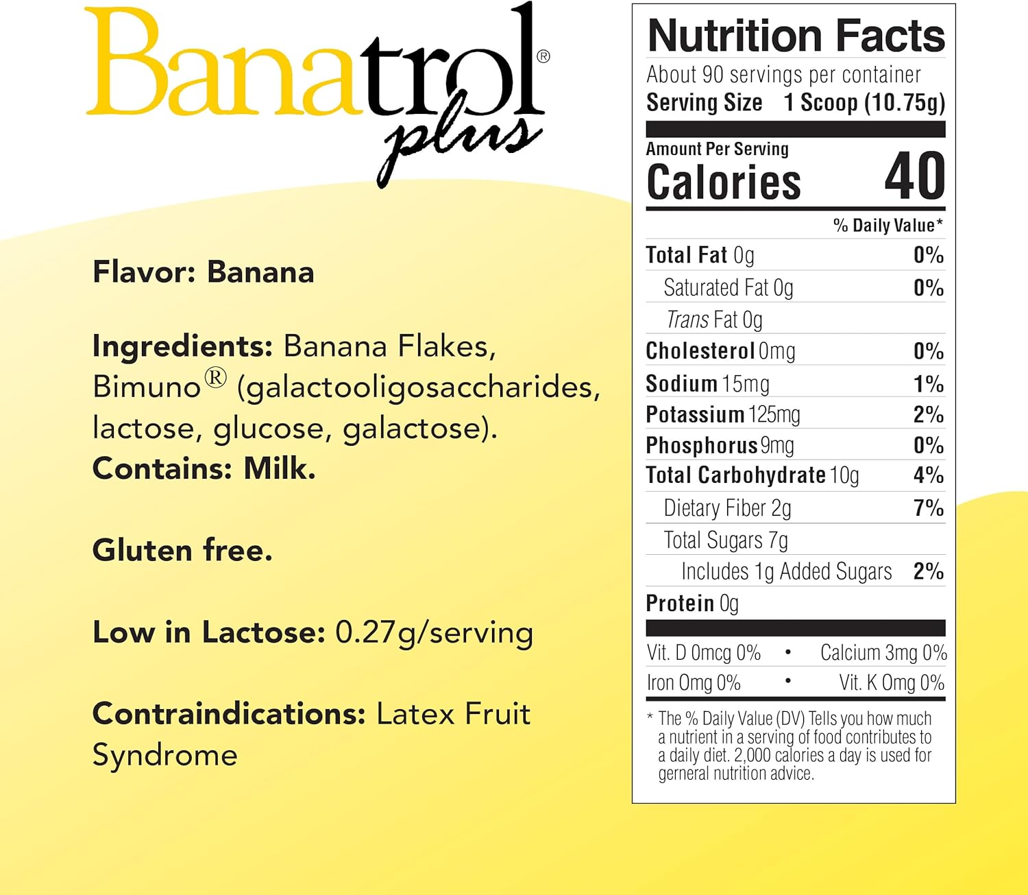 Natural Anti-Diarrheal with Prebiotics, 90 Servings (Banana) P3020