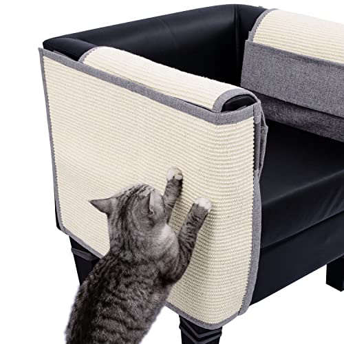 Natural Sisal Couch Corner Protectors for Furniture (Light Gray, Left) S693288