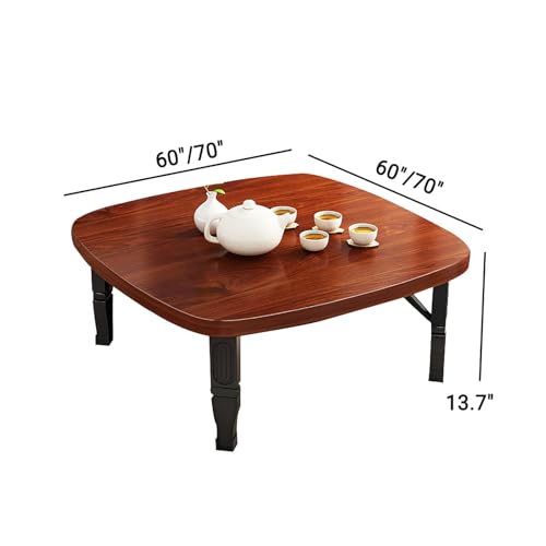 Square Wood Folding Floor Table A112575