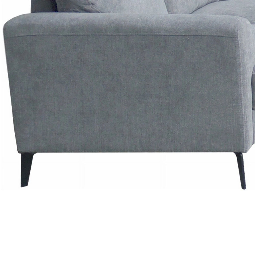 Gray Chenille Sofa Loveseat Chair Set P66248