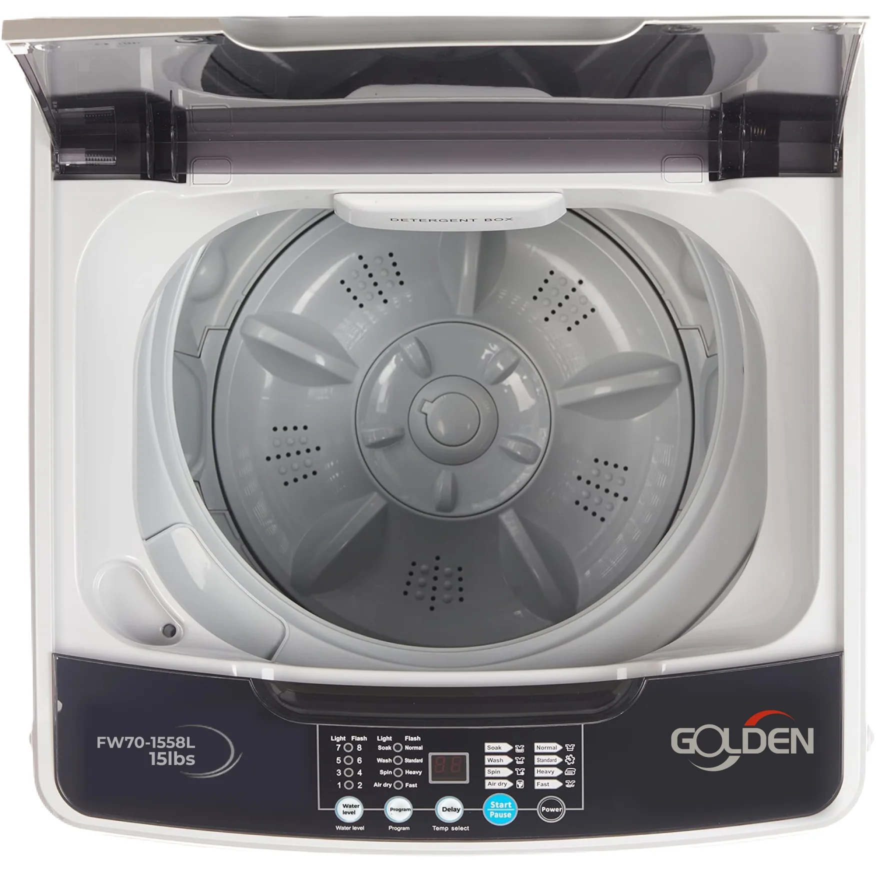 15.4 LB Portable Top Load Washing Machine with LED Display M6671