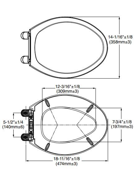 White Elongated Toilet Seat H35321