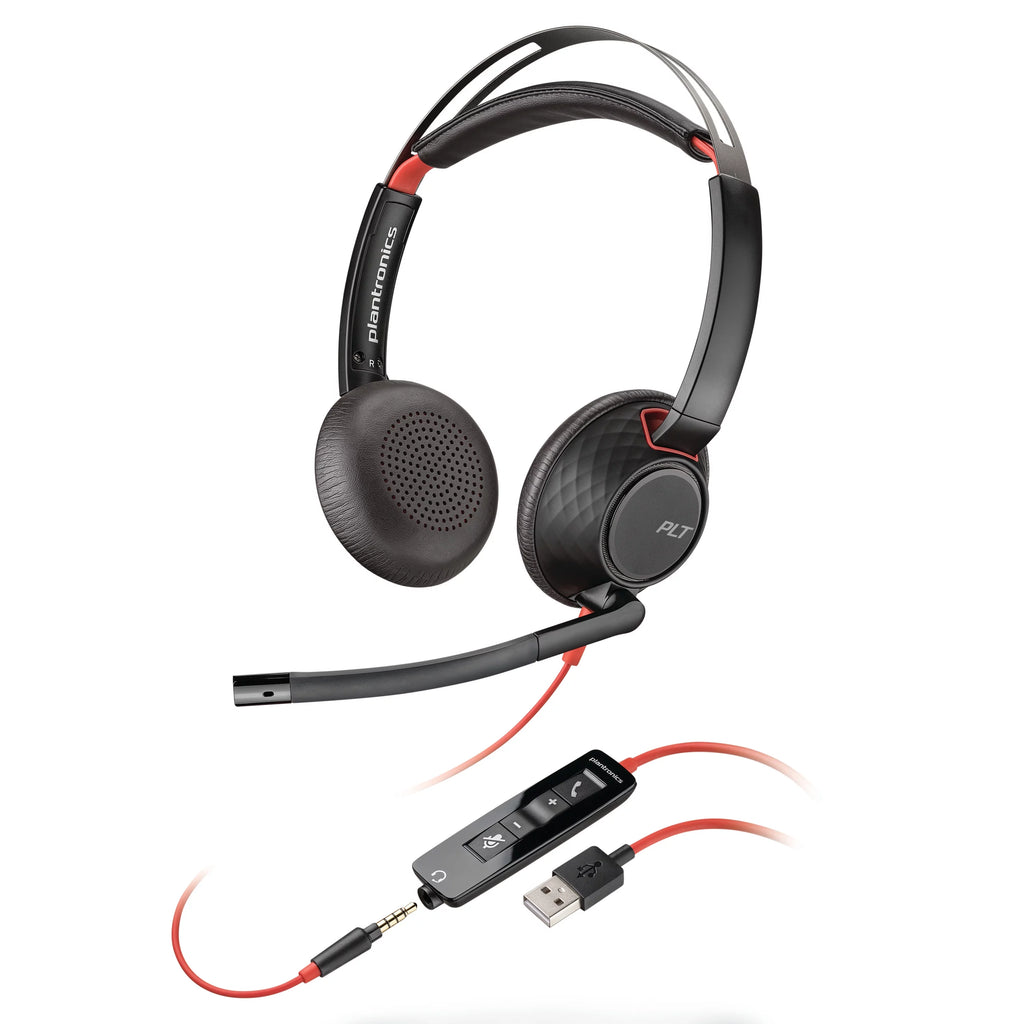 Wired Dual Ear USB-A Headset with Boom Mic M9065