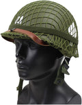 Green Helmet Replica with Net Canvas Chin Strap D230394