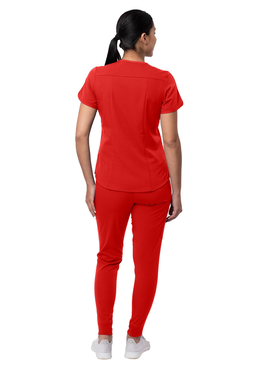 Modern V-Neck Scrub Top & Yoga Jogger Scrub Pants V3736