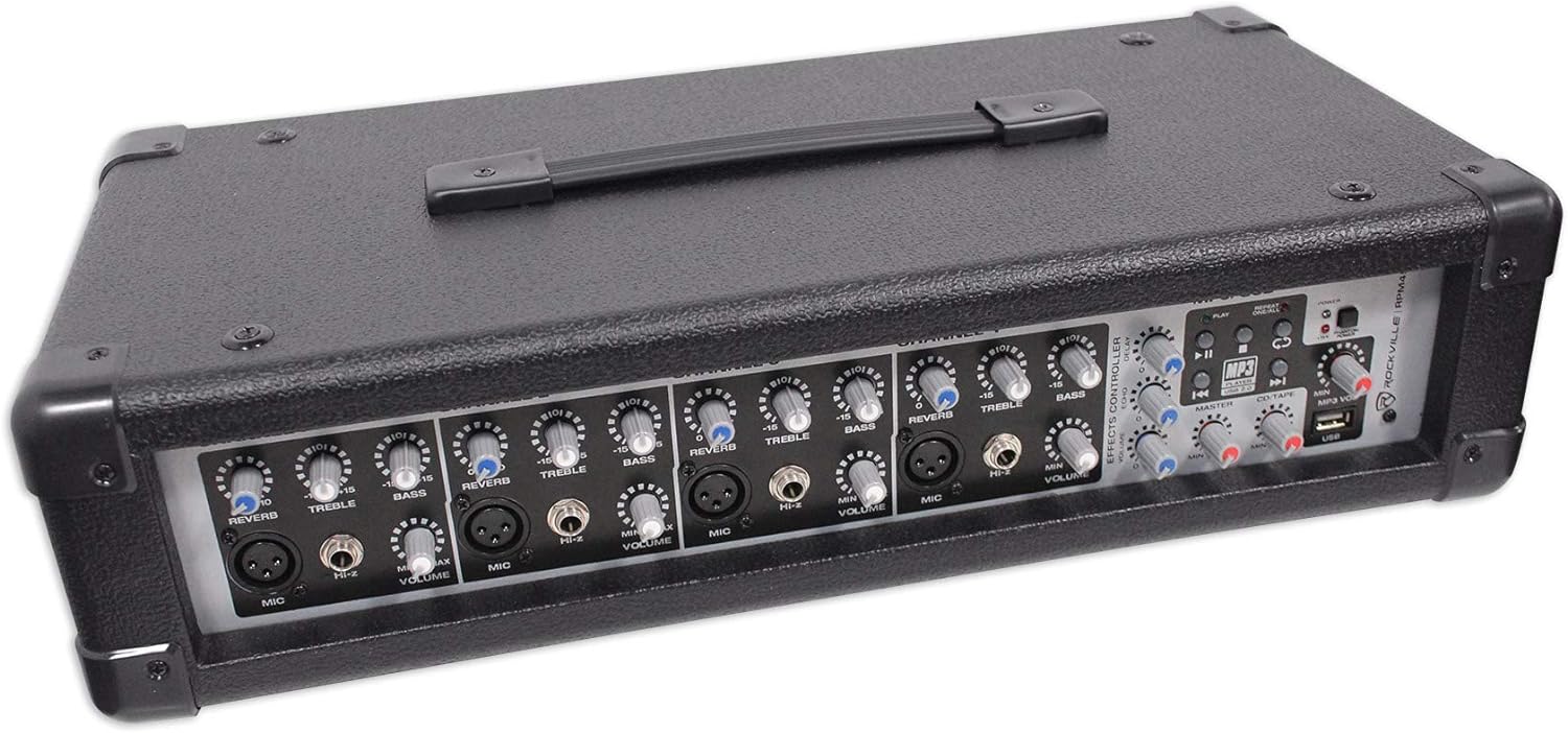 1800w Powered Soundboard Mixing Console Mixer T74887