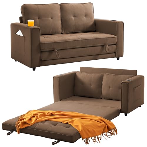 Dark Blue Convertible Sleeper Sofa O795