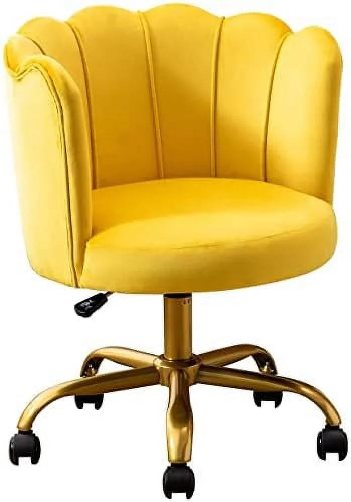 Velvet Desk Chair with Gold Base H194