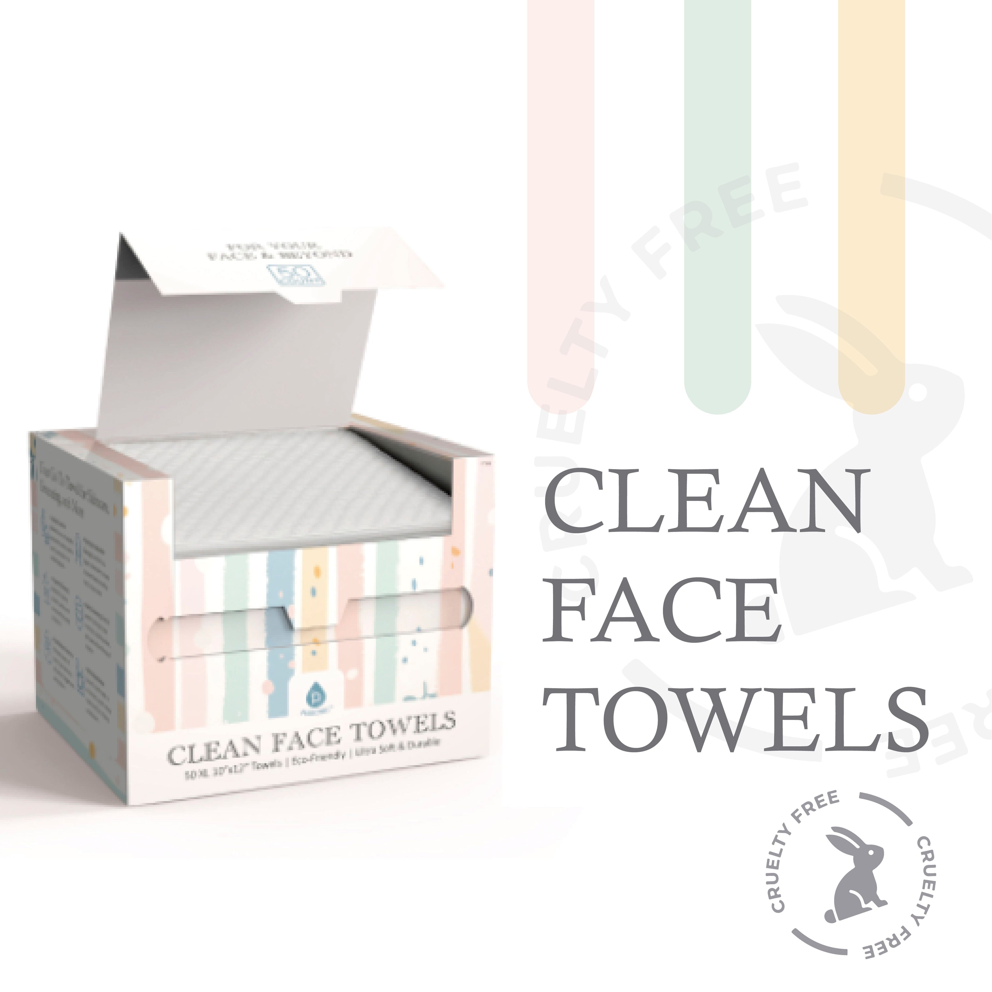 100 XL Clean Facial Towels – Biodegradable, Ultra-Soft & Safe for Sensitive Skin