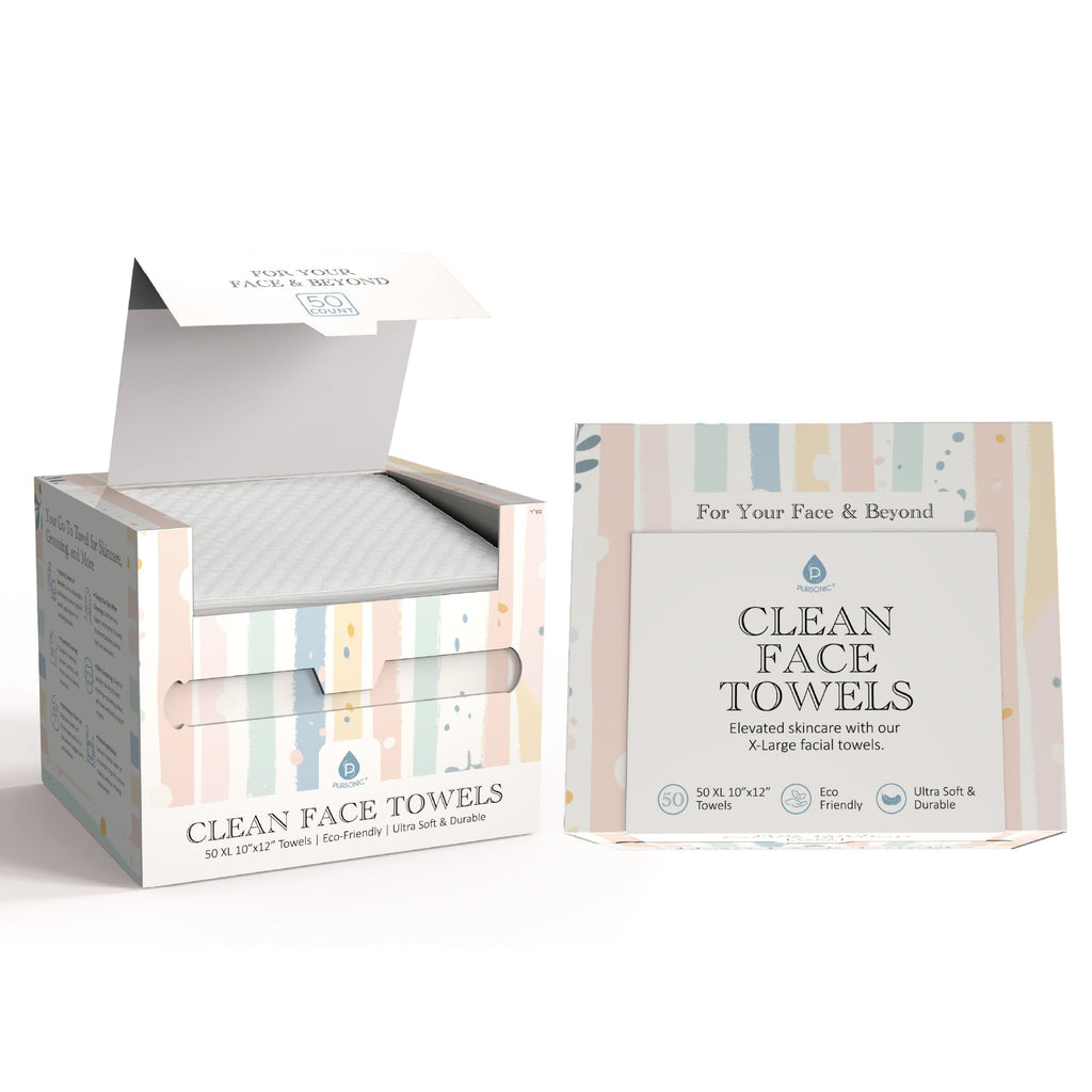 Flawless Skin & Makeup Prep Kit – Brush Set, XL Clean Face Towels & Konjac Sponge