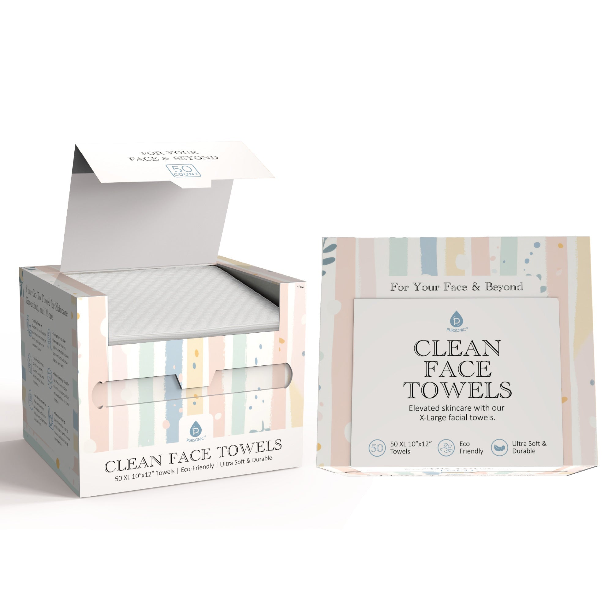 Flawless Skin & Makeup Prep Kit – Brush Set, XL Clean Face Towels & Konjac Sponge