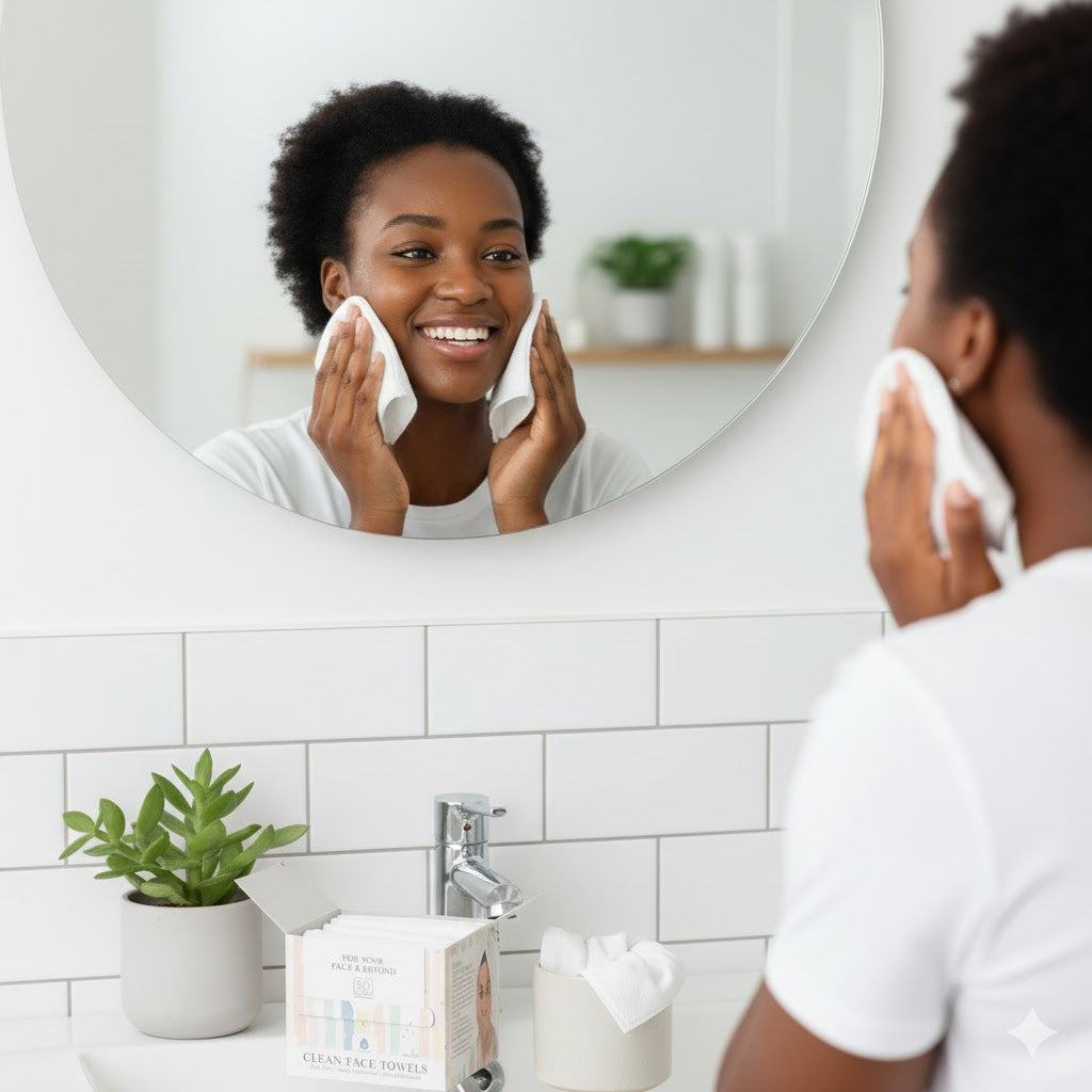 100 XL Clean Facial Towels – Biodegradable, Ultra-Soft & Safe for Sensitive Skin