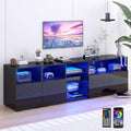 Black High Glossy LED TV Stand L511