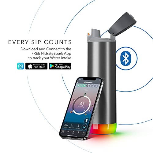 Black 21oz Smart Water Bottle with Bluetooth L60073