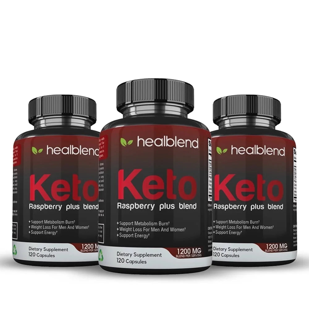 Raspberry Keto Plus Supplement Ketones Diet Pills 3-pack E640