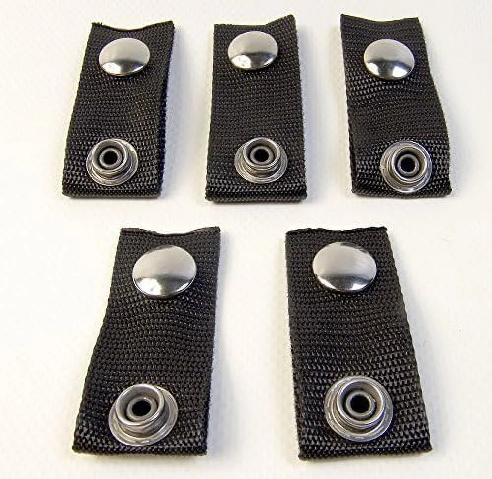 Black 5 Piece Boat Cover Extender Snaps, 1.5 Inch O147130