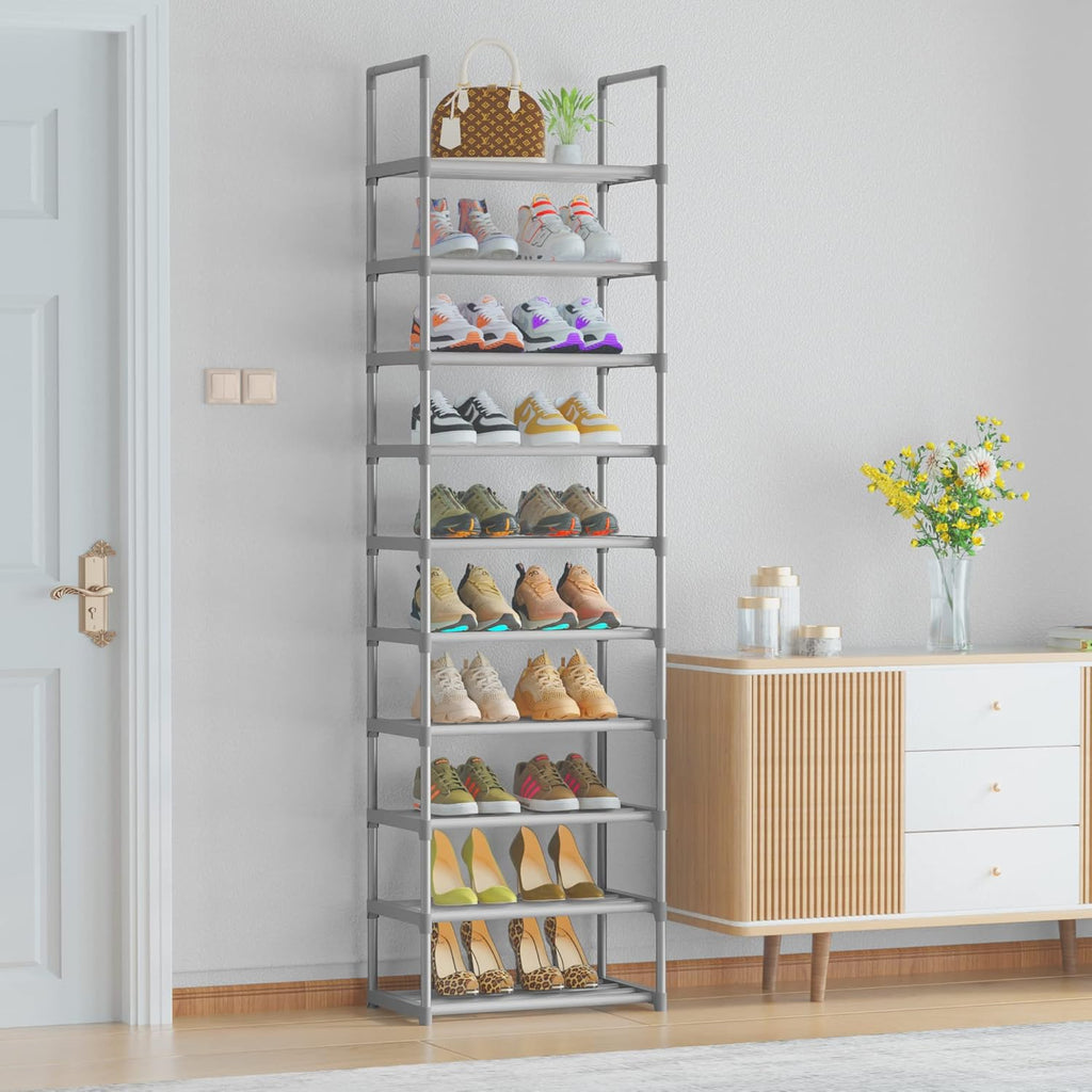 5 Tier Long Shoe Rack and 10 Tier Narrow Tall Shoe Rack N293