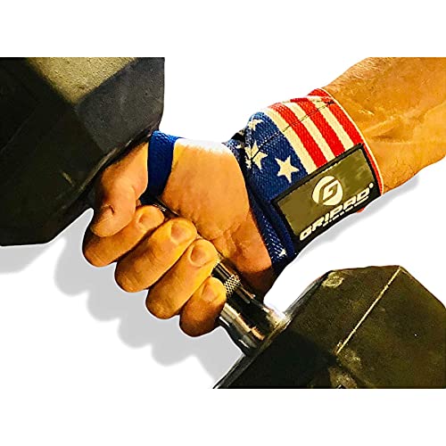 12" x 3" Weight Lifting Support Wrist Wraps with 2 Thumb Loops C579852