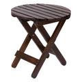 Cedar Wood Round Folding Side Table D15775
