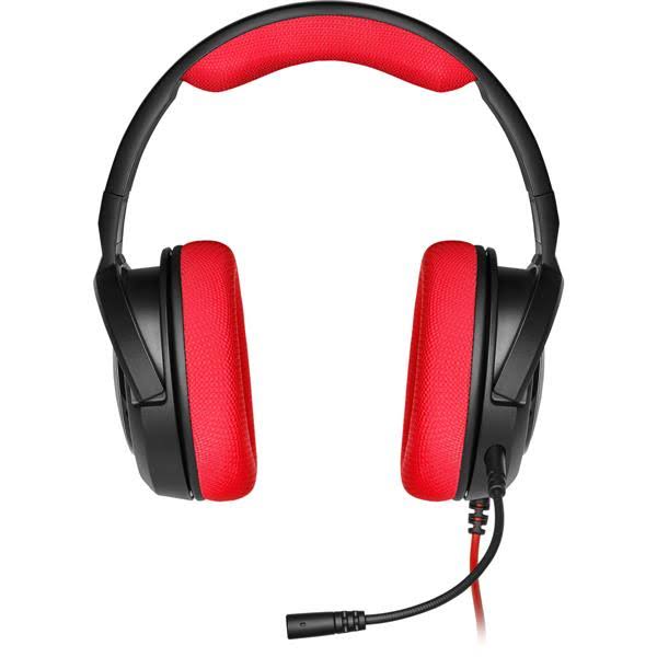 Red Wired Stereo Gaming Headset with Microphone F3379