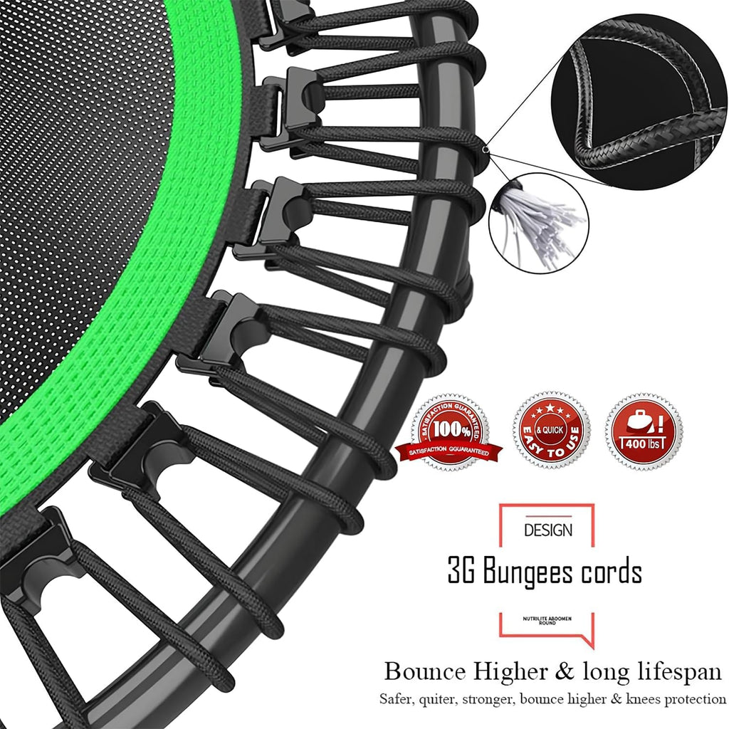 40 Inch Mini Trampoline with Safety Anti-Skid Pads (Light green) Z1376