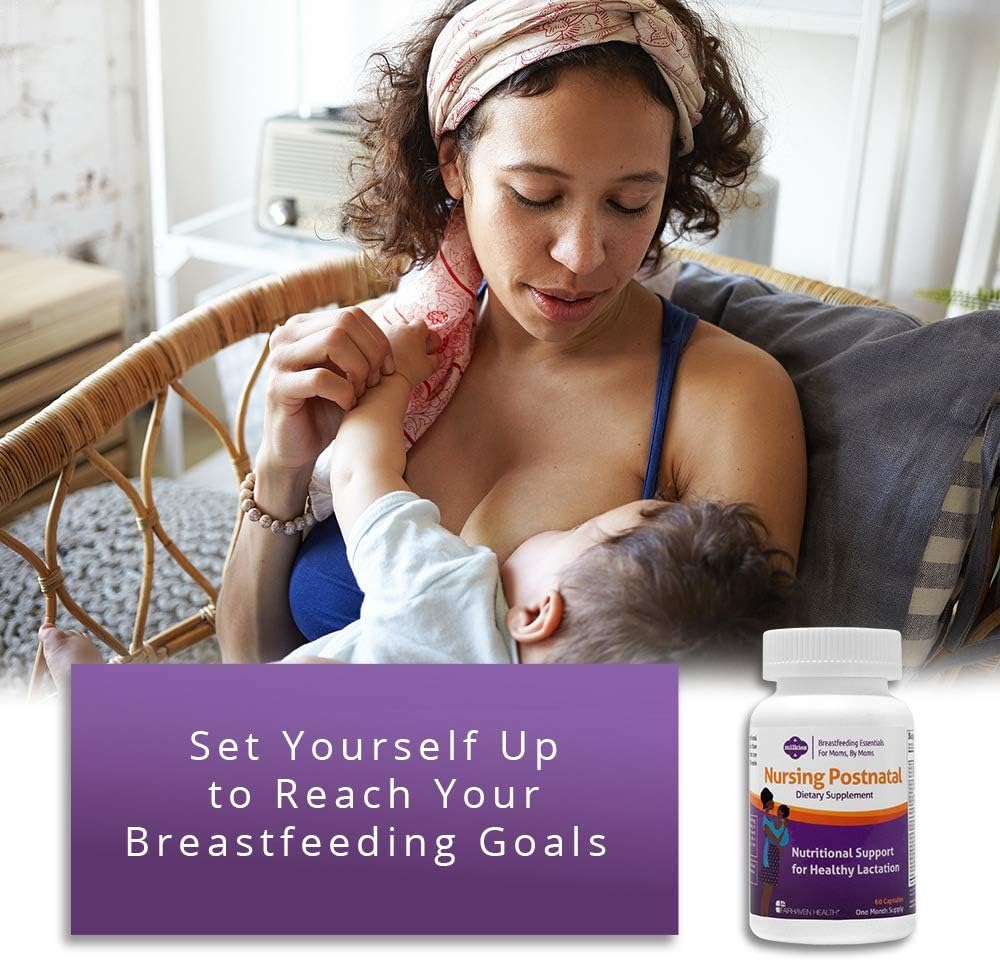 Nursing Postnatal Vegetarian Supplement with Vitamin D and B, Gluten and Dairy Free - 1 Month Supply V8619