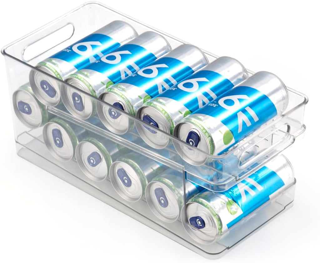 Clear Plastic Soda Can Organizer, Holds 12 Cans M7362