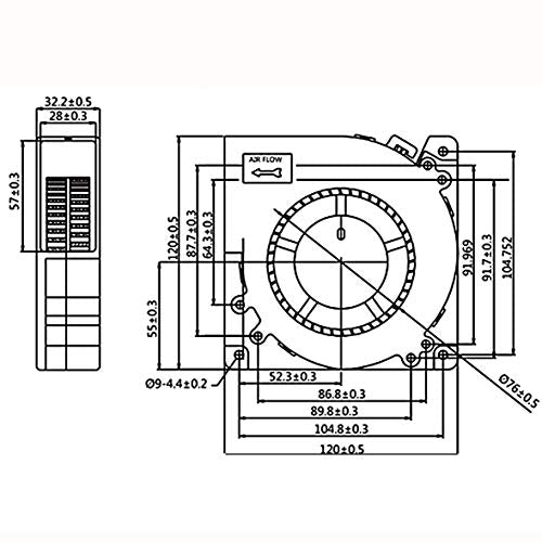 Brushless Cooling Blower Fan DC Centrifugal Fan N280186