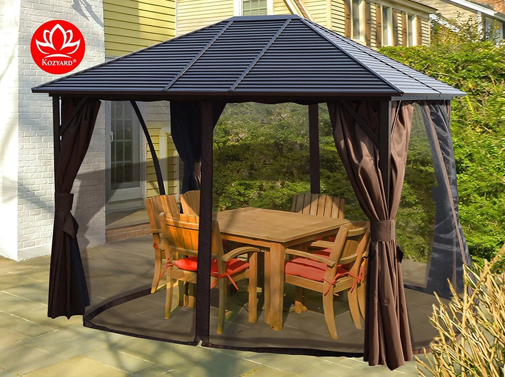 10 Ft. W x 12 Ft. D Hardtop Permanent Gazebo K2595
