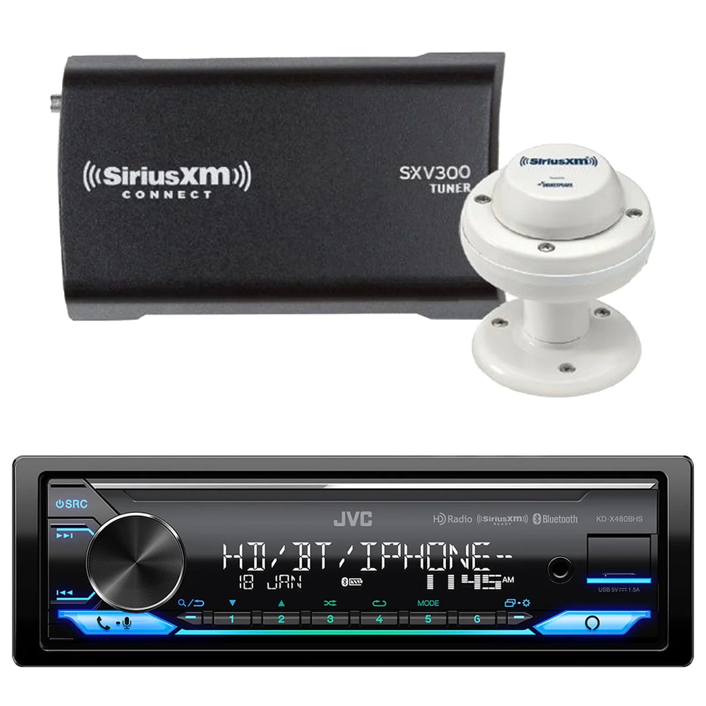 Single DIN Bluetooth Car Audio Receiver with Antenna J90450