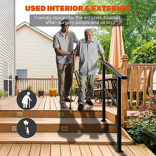 Metal Handrail for Outdoor Steps 36" (2-3 Steps) B853