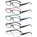 5 Pairs Spring Hinge Reading Glasses I220900