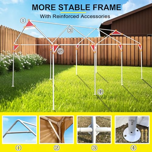 26X14X10.5FT Portable Paint Booth with 6pcs Mesh Windows U6230